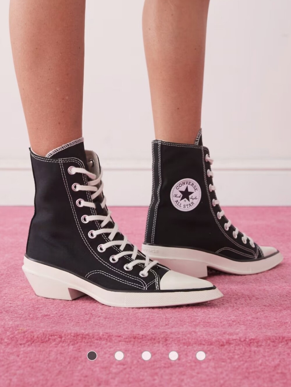 NEW Converse Chuck 70 De Luxe pointed-toe sneakers black and white size 8.5